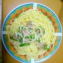 ツナとピーマンのパスタ